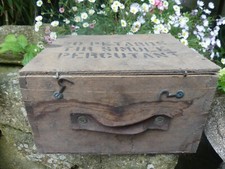 Boite de Munition ou de Mine bois vide ancienne direct grenier à cirer Curiosité