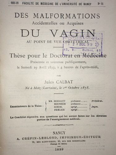 Jules calbat malformations - jules,