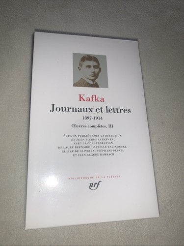 Pleiade kafka journaux - –, « journaux