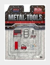 AMERICAN DIORAMA 2419MJ Accessoires - Set Atelier Garage Outil - Gris Red - 1/64