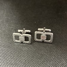 Boutons de manchettes anciens Murat en argent massif Ref G794