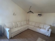 Grand canapé d'angle blanc ikea