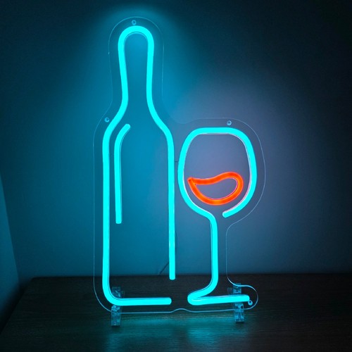 Bouteille verre vin led - bouteille, à
