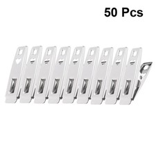50 Pcs Pinces À Linge Inox
