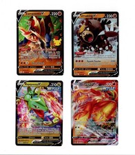 4 Cartes Pokémon V VMAX de