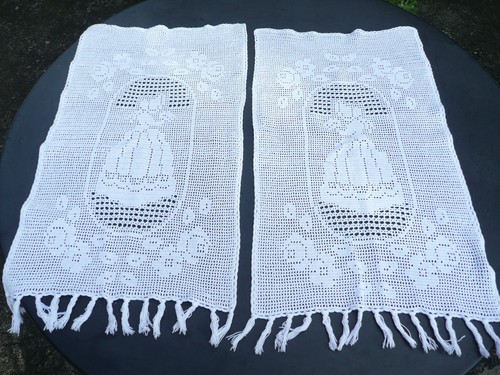 Paire rideaux vintage en - rideaux,