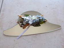 Décoration champêtre : miroir en forme de chapeau