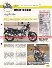 HONDA CBX 1000 6 cylindres 1978 Joe Bar Team Fiche Moto #003378