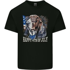 Basset Hound 4th De July Indépendance Jour Hommes Clair T-Shirt