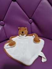 Doudou plat écureuil blanc marron CAISSE D'EPARGNE - 5989