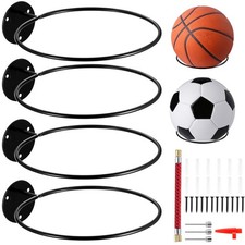 Lot de 4 supports muraux pour ballon de football football rugby volley-ball s...