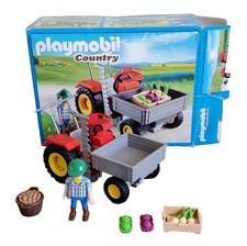 Playmobil 6131 Country Tracteur Maraîcher Faucheuse Fermier Boîte Incluse Ferme