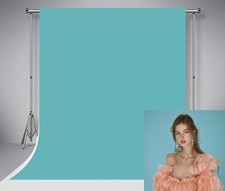 1.5x2.2m Toiles de Fond Bleu-Vert pour la Photographie Solide Photo Toile de ...