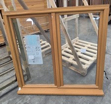 fenetre bois 2 vantaux H115 x L120 cotes tableau second choix (N°411)