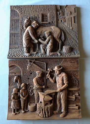 Tableaux bois sculpté en - en,