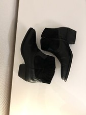 Bottines noir T. 38 SAN MARINA - 100% Cuir. Bi- Matière