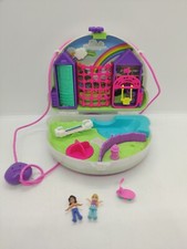 Polly Pocket Coffret Sac à Surprises Arc-en-ciel 2 Mini-figurines Et Scooter