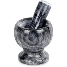 Mortier en Granit 11cm avec Pilon Pierre Cuisine Épices Noix Lourd Robuste