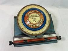 Toy Jouet machine à écrire simplex Demonstrated Typewriter Modèle E Début 1900