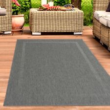 Tapis Sisal Classique avec Bordure discrète | Intérieur & extérieur | anthracite