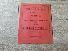 catalogue coulaux outillage outils le coq à bois divers1932 molsheim tarif