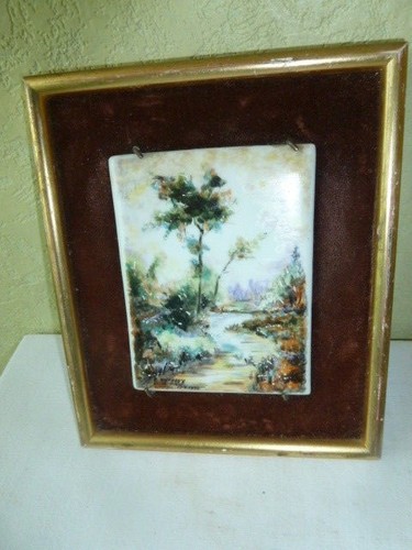 Tableau sur porcelaine limoges - tableau,
