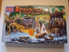 MEGA BLOKS 9885 Dragons Krystal Wars "Marauder's Cliff" COMPLET + BOITE & NOTICE
