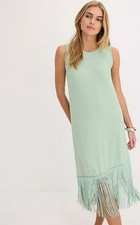 Robe En Jersey Frangée