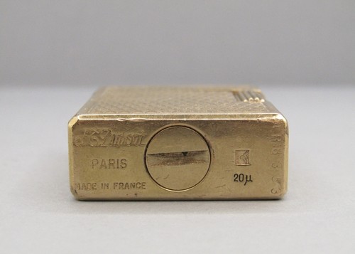 Briquet dupont plaque - plaque, or
