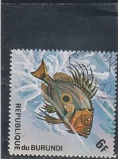 L6608 BURUNDI Timbre N° 606 de 1974 " Poisson Zeus Feber "  Oblitéré