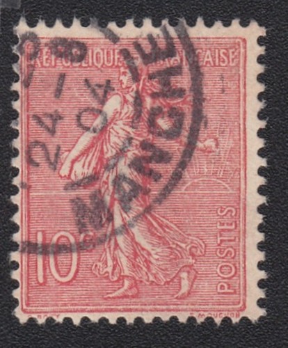 Semeuse 10c rose - , n°