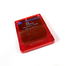 Carte Memoire Memory Card Sony Playstation PS2 Officiel SCPH-10020 Clear Red 2