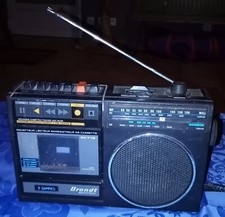 ANCIEN  POSTE RADIO, CASSETTE NON FONCTIONNE,LE POSTE S'ALLUME, ANTENNE DE 72CM