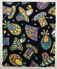 Dessin Gouache Originale Maquette Etoffe Mode Atelier Testemale Paniers Chapeaux