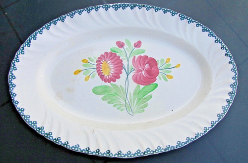 Ancien plat ovale faïence - , de
