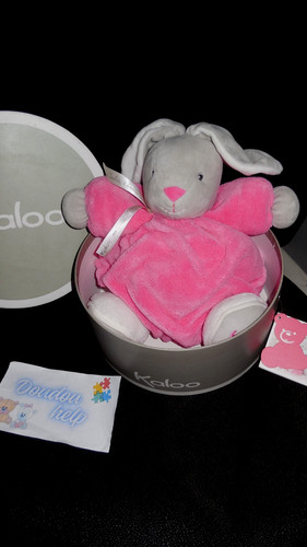 Doudou peluche lapin gris - peluche,