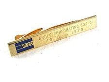 1870 - 1970 EPCO ERDLE PERFORATING CO. INC. Tie Clasp By HICKOK USA 7717