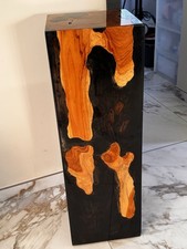 Colonne En Teck Et Résine