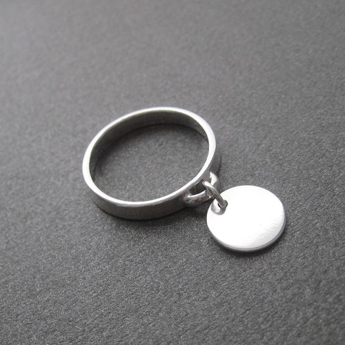 Bague anneau breloque pastille