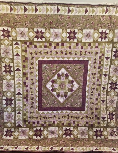 Flowering trees bed quilt - flowering,
