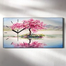 Horloge murale sur toile 60x30