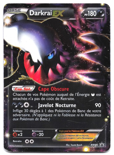 Carte pokémon darkrai bw46 - ex,