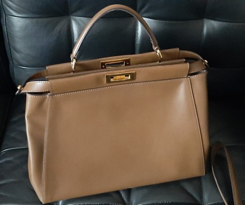 Fendi sac main cuir - sac,