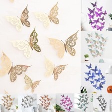 12PCs PVC Papillon 3D