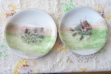 ASSIETTES PEINTES PORCELAINE