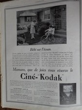 CINE KODAK + bougies A .C. publicité papier ILLUSTRATION 1928