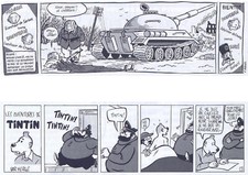 Parodie Tintin Dédicace Neidhardt Emile Bravo Pierre La Police Cavanna no Hergé