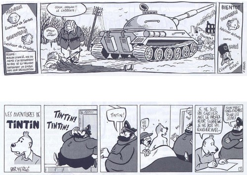 Parodie tintin dédicace - parodie,