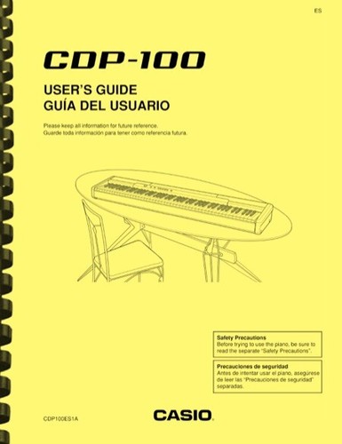 Casio cdp 100 keyboard - cdp-100, user's