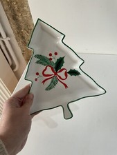 Vide Poche Plat Ravier Forme Sapin Noël LANCEL Paris made in Italy NOËL DECO